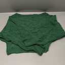 Verdusa Women's Off The Shoulder Sweater Top Dolman Sleeve Textured Knit Pullover Sweaters, Small, Green