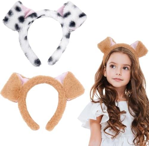 Melbelia 2PK Ear Headbands Ears Costume Headband Hair Band Cute Ear Hair Accessories for Themed Events and Party