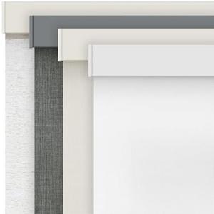 AOSKY Cordless Blackout Roller Shades for Windows, 36"W x 72"H, Linen White | Black Out Free-Stop Shade with Valance, Thermal Insulated & UV Protection Fabric, Pull Down Window blinds for Indoor Bedroom