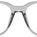 Fashion Blue Light Glasses for Men Ultralight Retro Square Frame Computer Glasses Reduce Eye Strain (Transparent Grey)