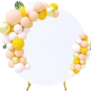 6.6FT Round Wedding Arch Cover for 6.6FT Circle Arch Stand, Thick Polyester Fabric Adjustable Circle Arch Backdrop Cover for Wedding Birthday Party Baby Shower Photography DecorationWhite