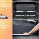 Car Trunk Organizer for 2021-2023 Tesla Model 3, Leather Sturdy Car Storage Organizer Trunk Organizer for Suv with Lid and Push-pull Handle (Black, 30.7 * 11.4 * 12.2in)