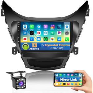 (1+32G) for 2011-2013 Hyundai Elantra Android 13 Radio, Roinvou 9 Inch Touch Screen Radio Dash Kit with Backup Camera, in-Dash GPS Navigation Support Mirror Link Bluetooth WiFi FM