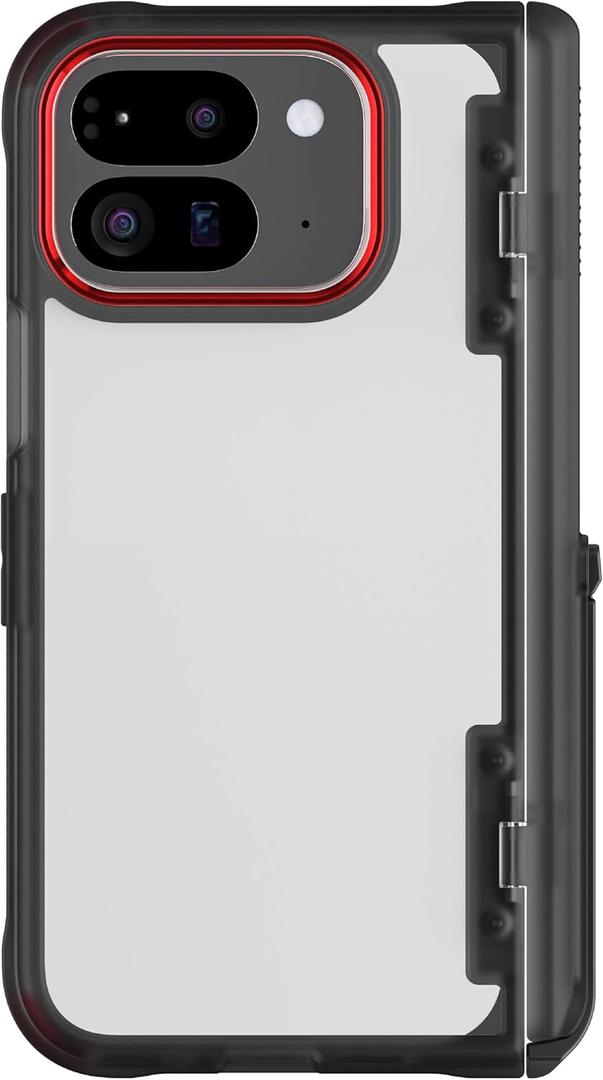 Ghostek Covert Clear Pixel 9 Pro Fold Case with Built-in Kickstand and Full Hinge Protection Shockproof Protective Phone Cover Designed for 2024 Google Pixel 9 Pro Fold (8") (Smoke)