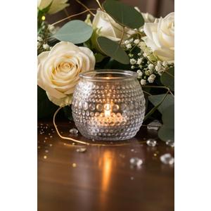 4 Pcs Clear Tealight Candle Holders for Table Centerpieces- Assorted Glass Votive Candle Holders for Wedding Centerpieces, Bridal Shower Decorations, Wedding Table Decor