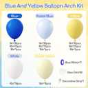 Blue and Yellow Balloon Arch Kit, Lemon Balloon Garland with Pastel Yellow Pastel Blue White Balloons for Lemon Bridal Baby Shower Birthday Party Decorations
