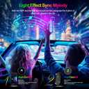 YiLaie Car LED Lights Interior, Multcolor LED Light for Car with APP Control and DIY Mode, Music Sync USB Under Dash Lighting Kit for Cars, Trucks, SUVs, DC 5V