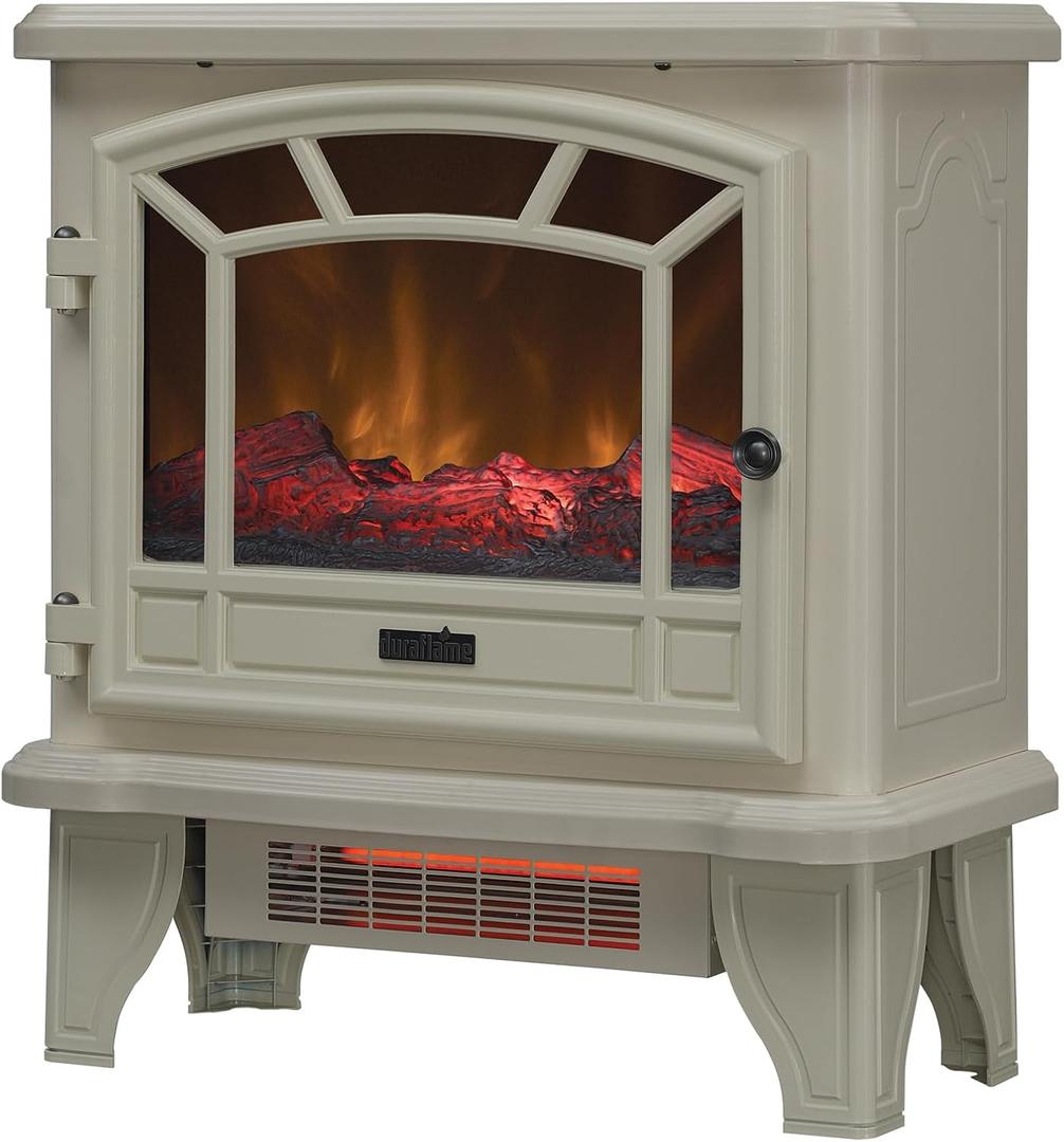 duraflame® Infrared Quartz Electric Fireplace Stove Heater, Cream