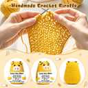 4 x Mom Birthday Gifts from Daughter Son - Love You Mum, Handmade Crochet Giraffe Valentines Gift for Moms Mama Mommy Bonus Stepmom, Best Mom Ever Gifts for Birthday Emotional Giraffe Support Cute Decor