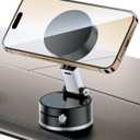 Vacuum Suction Cup Phone Mount, Strong Magnetic Multi-Directional Adjustable Foldable Phone Holder for Your Car Gym Mirror Shower Content Creator Mount for iPhone & Android