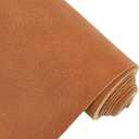 53.5 x 11.8 Inch Brown Frosted PU Leather Sheet 0.7mm Faux Suede Leather Fabric Solid Color Soft Scratch-Resistant Waterproof Synthetic Leatherette Roll for DIY Crafts Upholstery Furniture
