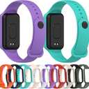 Compatible with Amazfit Band 7 Replacement Bands,Soft Silicone Wristbands, Color Sport Adjustable Wrist Strap for Women Men (Variety Pack)