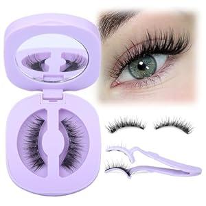 Magnetic Eyelashes with Applicator Cat Eye Magnetic Lashes Natural Look Eyelashes No Need Glue False Eyelashes by Lanflower