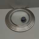 WishDirect Universal Lid for Pots Pans and Skillets - One Lid Fits All 8.25-12 Inch Pots Frying Pans Skillets Woks, Replacement Pot Lid with Upgraded Heavy Duty Heat Resistant Silicone Handle, Gray