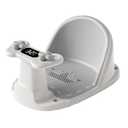Baby Bath Seat for Babies 6 Months & Up - Bathtub Seats for Babies Sitting Up, Non-Slip,Smart Real-Time Temperature& 4 Suction Cups(Grey) (Gray)
