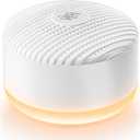 Portable Sound Machine & Night Light, White Noise Sound Machine for Baby & Adults with 12 Selected Sounds - Rechargeable, Memory Function, Timer - Sleep Soother, Home & Travel, White