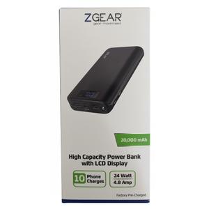 ZGEAR 20,000 mAh High Capacity Power Bank With LCD Display
