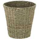 Boho Wicker Trash Can,Waterproof Bathroom Trash Can Hand Woven Wicker Waste Baskets for Kitchen Office Bedroom