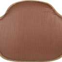 Klear Vu Gripper Omega Non-Slip Windsor Chair Cushions with Skid-Proof Seat Pad for Dining Room, Kitchen, and Office Use, 16x15 Inches, 4 Count (Pack of 1), Gold