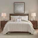 Harbor House Cotton Comforter Set - Trendy Tufted Textured Design, All Season Down Alternative Cozy Bedding with Matching Shams, Anslee Pom Pom Taupe King/Cal King(110"x96") 3 Piece