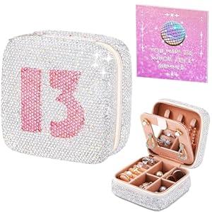 EVOCMEMO Handmade Bling Jewelry Box, Gift for 13th Birthday Girls, Valentines, Christmas, Birthday and Graduation Gifts for Besties, Kids, Niece, Granddaughter and 13 Years Old Teens : Clothing, Shoes & Jewelry