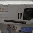 Karaoke Soundbar with Subwoofer for TV: Sound Bar with 2 Wireless Microphones - Home Theater Surround Sound System - Bluetooth Speaker with Remote Supports HDMI ARC/Optical/AUX/USB for TV/PC