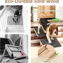 3-in-1 Dog Ramp for Stairs, Foldable Dog Stairs for Senior Dogs