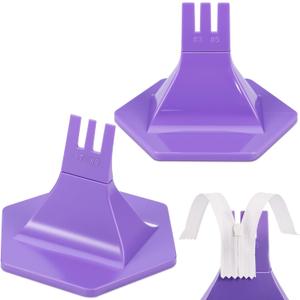 Leinuosen 2 Pcs Zipper Jig Tool for Zipper Pulls 4 Size #3#5#7#8 Handy Zip Fastener Jig Installing Tool Zip Sliders for Pants Dresses Jackets(Purple)