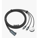 ANVOSED 60W Fast Charging Cable for Apple Watch Charger, 6-in-1 Portable Multi Charging Cable for iPhone, Apple Watch Series 1–11/SE/Ultra, Travel Essentials for Car