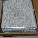 Amazon Basics Lightweight Breathable Brushed Microfiber 4-Piece Bed Sheet Set with 14-Inch Deep Pockets, Wrinkle Resistant, Queen, Aqua Fern, Printed