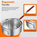 Veralune 10QT Outdoor Fish Fryer Kit, Heavy-Duty Aluminum Pot & 10QT Basket with Syringe, fixing rod, thermometer Cooking Chicken Wings, Seafood, French Fries