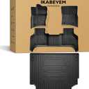 Floor Mats & Cargo Liner Fit for Land Rover/Range Rover 2020-2025 2026 Defender 110 (Only 4 Doors 5 Seat) - Custom Fit TPE All Weather Floor Liners Full Set, Black