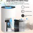Air Purifiers for Home Bedroom Up to 1250 Ft - H14 HEPA Air Purifier with Aroma & Sleep Mode - 24dB Small Room Air Purifier for Allergies, Smoke, Dust, Pollen, Pet Dander, 4000B, White