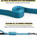 Fida 5 FT Heavy Duty Dog Leash with 2 Comfortable Padded Handles, Traffic Handle & Advanced Easy Snap Hook, Reflective Walking Lead for Large, Medium & Small Breed Dogs, Blue