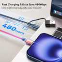 6 in 1 Multi Charging Cable, 2Pack 10Ft USBC Multi Chargers for All Devices Braided USB A/C to Lightning/Type C/Micro USB Ports Universal Charger Cord for iPhone Series/Samsung/Tablets/PS and More