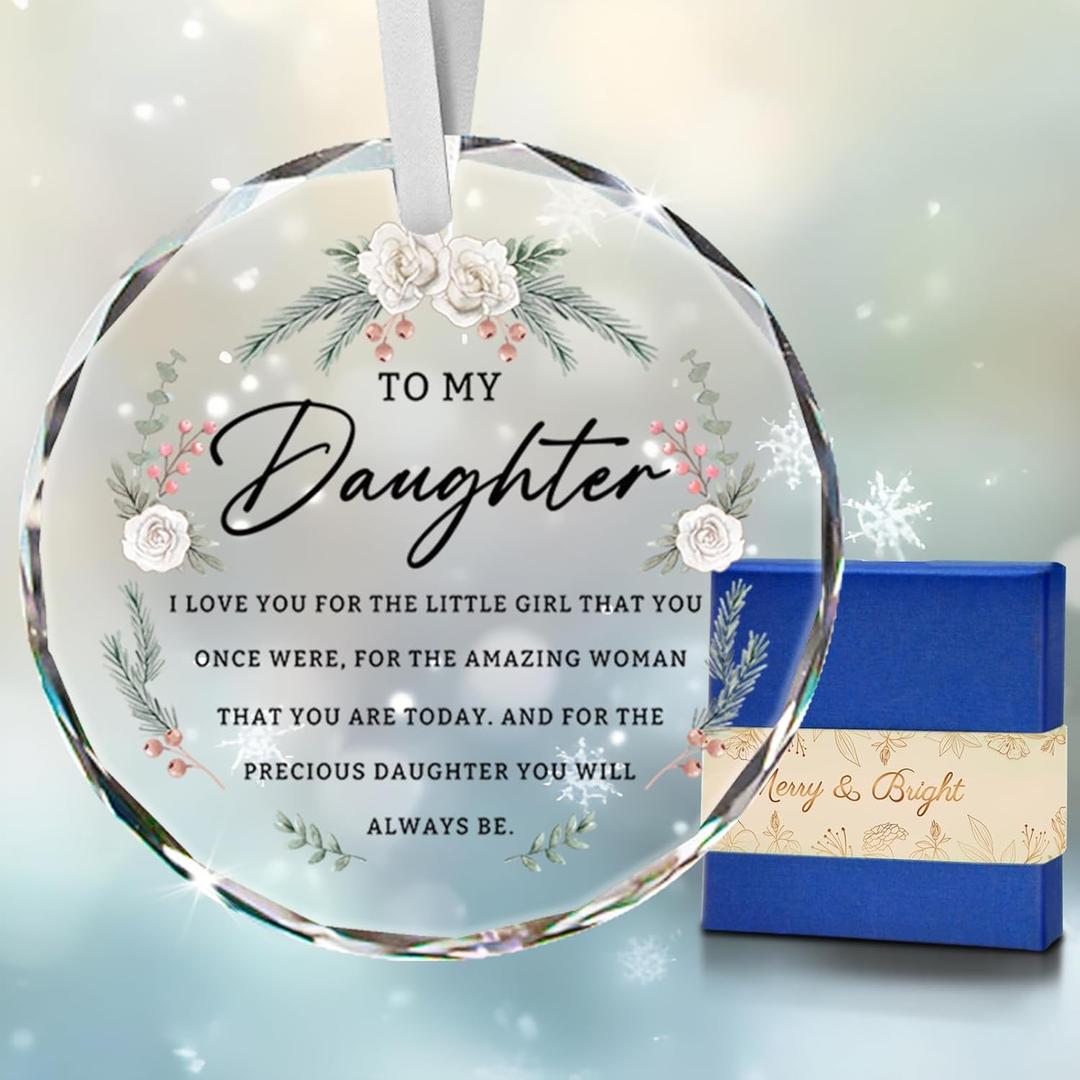 Daughter Christmas Ornament, Daughter Gifts from Mom, Birthday Gifts for Daughters, Ornaments for Christmas Tree, Daughters Home Decoration Ornaments