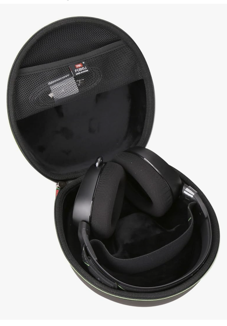 FBLFOBELI Hard Storage Case for SteelSeries Arctis 1 3 5 7 7X 7+ 7P+ 9 9X PRO PRO+ Prime/Arctis Nova pro 1 1P 1X 3 7 7X 7P/Pioneer DJ HDJ-X5/G733 Lightspeed Wireless Gaming Headset (PU-Black)