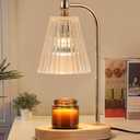 Candle Warmer Lamp,Electric Wax Melter Lamp for Jar Candle with Timer & Dimmer,Gifts for Mom,Wife and Girlfriend,Home Decor, 2 Bulbs Included, Clear
