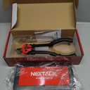 NEXTACK Rivet Gun Kit with 350 Blind Rivets, Heavy Duty Two-Handed 1/4 Pop Rivet Gun Set (NT300), 5 Nosepieces, Built-in Shaft Catcher for Van, Gutter & Automotive