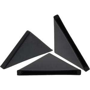 uxcell 20Pcs Plastic Corner Protectors 4x50mm Right Angle Shape Glass Corner Guards Cushion for Corner Protection of Glass, Mirror, Tile, Black