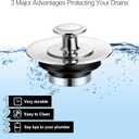 LEKEYE Shower Drain Hair Catcher | Bathtub Stopper/Shower Drain Cover/Drain Protector for Bathtub and Bathroom