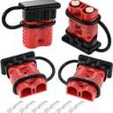 gohantee 175A Battery Quick Connector 2-4 Gauge, 12-36V Battery Quick Disconnect Wire Harness Plug Kit, Wire Connectors for Car Bike ATV Winches Lifts Motors More - 4Pcs, Red