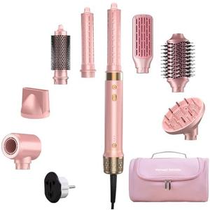 Mythsight StyleVibe 8-in-1 Air Styler, Dual Voltage Hair Dryer & Blow Dryer Brush with Travel Case - Auto Wrap Curls (L/R), Fast Drying, Thermal Brush for Blowouts & Frizz-Free Volume, No Heat Damage, Was used
