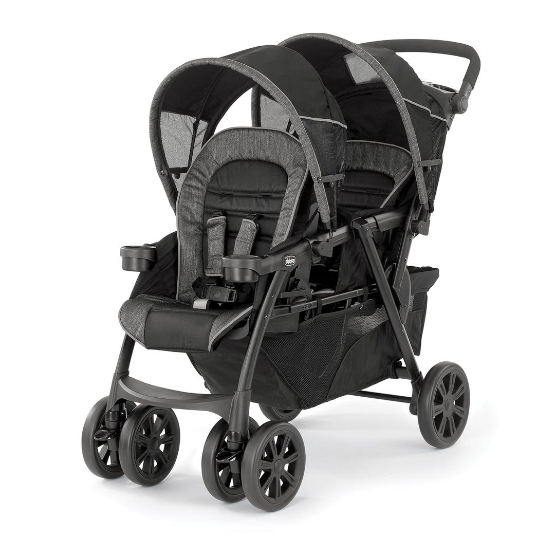 Chicco Cortina Together Double Stroller - Minerale | Black/Silver