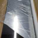 16" x 50" Adjustable Height Over The Door Mirror - Rectangular Full Length Hanging Door Mirror with Shatterproof Tempered Glass Black Metal Frame for Dormitory