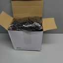 Boao 6 Pcs 72 Inch Round Plastic Fitted Tablecloth with Elastic Edge Design Waterproof Table Cover Plastic Tablecloth Protector for Table(Black)