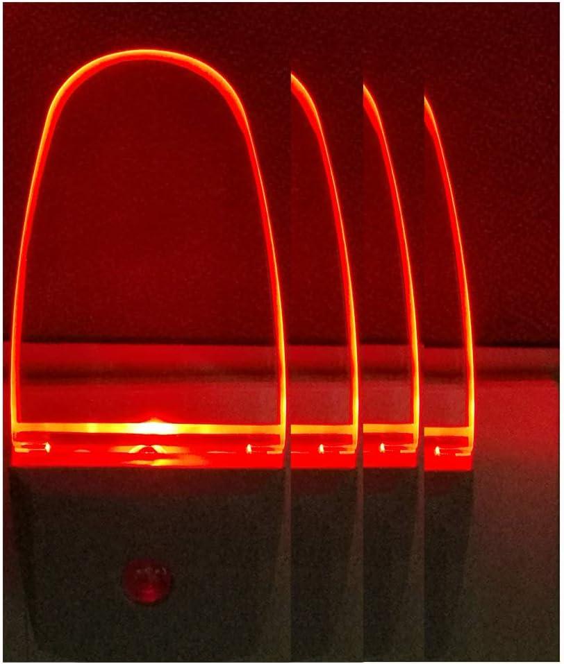 GREENIC Plug in LED Night Light Lamp 4 Pack with Light Sensor RED