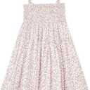 Simplee kids Baby Girls Casual Dress Toddler Smocking Dress Floral Print Sundress for Spring Summer 1-6 Years