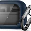 SURITCH for Samsung Galaxy Buds 3 Pro (2024) / Buds 3 (2024) / Buds3 FE (2025) Case, Magnetic Bumper Cases, Rugged Shockproof Protective Covers with Carabiner & Cleaning Kit & Removal Tool, Navy