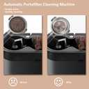 CAFEMASY Automatic Portafilter Cleaner Machine Electric Espresso Coffee Knock Box for Cleaning Espresso Coffee Puck Espresso Accessories Tools for Home or Commercial Coffee Bar